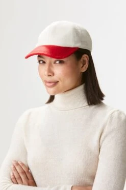 Adjustable Two-Tone Cashmere Baseball Cap -Lock & Co Hatters Sales ADJUSTABLE TWO TONE CASHMERE BASEBALL CAP EDITED 1