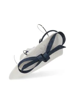 Assam White And Navy Saucer Hat -Lock & Co Hatters Sales ASSAM NAVY 1