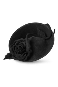 Black Belgravia Rose Hat -Lock & Co Hatters Sales BLACK BELGRAVIA ROSE HAT