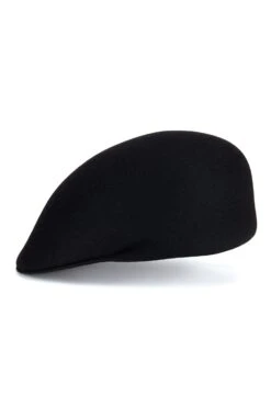 Blocked Felt Cap -Lock & Co Hatters Sales BLOCKED FELT CAP BLACK Product Shot 2