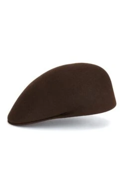 Blocked Felt Cap -Lock & Co Hatters Sales BLOCKED FELT CAP BROWN Product Shot 2