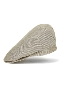 Cannes Linen Flat Cap -Lock & Co Hatters Sales CANNES LINEN FLAT CAP Product Shot 2