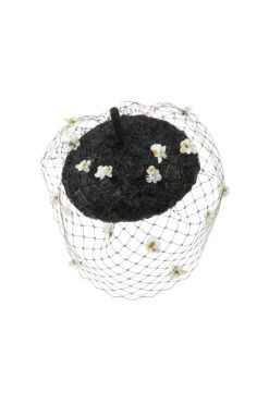 Chamomile Black Beret -Lock & Co Hatters Sales CHAMOMILE BLACK 1