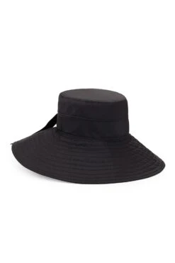 Clemence Silk Sun Hat -Lock & Co Hatters Sales CLEMENCE SILK SUN HAT BLACK 1