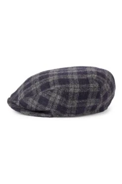 Darcy Navy Check Flat Cap -Lock & Co Hatters Sales DARCY NAVY CHECK FLAT CAP 2