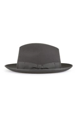 Escorial Wool Albany Trilby -Lock & Co Hatters Sales ESCORIAL WOOL ALBANY TRILBY GREY Product Shot 2
