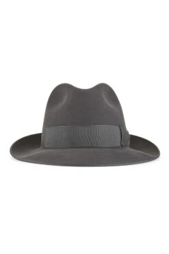 Escorial Wool Albany Trilby -Lock & Co Hatters Sales ESCORIAL WOOL ALBANY TRILBY GREY Product Shot 3