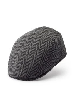 Escorial Wool Grosvenor Flat Cap -Lock & Co Hatters Sales ESCORIAL WOOL GROSVENOR FLAT CAP GREY Product Shot 1