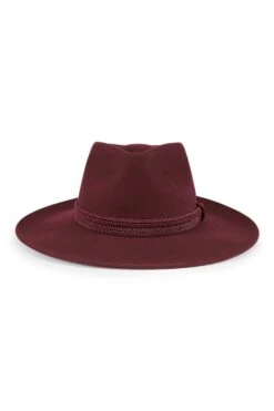 Escorial Wool Meredith Fedora -Lock & Co Hatters Sales ESCORIAL WOOL MEREDITH FEDORA BURGUNDY 1