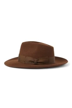 Escorial Wool Stafford Fedora -Lock & Co Hatters Sales ESCORIAL WOOL STAFFORD FEDORA BROWN Product Shot 2