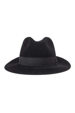 Haydock Black Fedora -Lock & Co Hatters Sales HAYDOCK BLACK TRILBY Product Shot 2