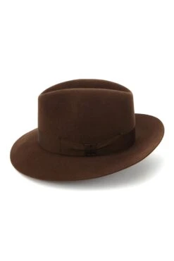 Haydock Fedora -Lock & Co Hatters Sales HAYDOCK TRILBY BROWN Product Shot 2