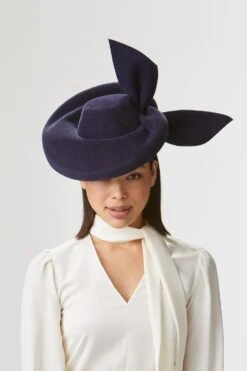 Hedy Navy Percher Hat -Lock & Co Hatters Sales HEDY NAVY PERCHER HAT EDITED