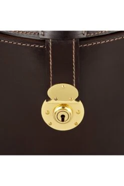 Leather Top Hat Bucket -Lock & Co Hatters Sales LEATHER TOP HAT BUCKET BROWN 3