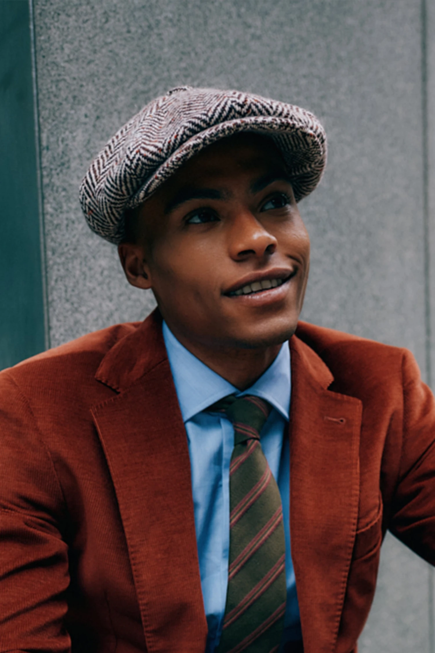 Muirfield Herringbone Bakerboy Cap 9 Muirfield Herringbone Bakerboy Cap - Image 9