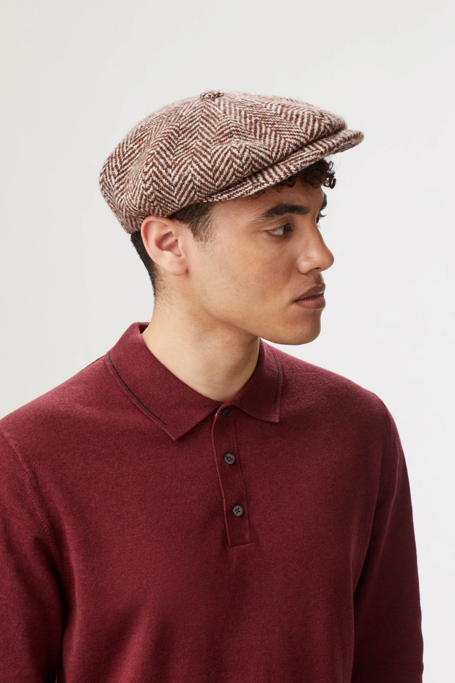 Muirfield Herringbone Bakerboy Cap 8 Muirfield Herringbone Bakerboy Cap - Image 8