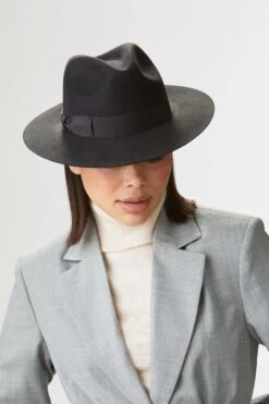 Noah Trilby -Lock & Co Hatters Sales NOAH TRILBY DARK GREY EDITED