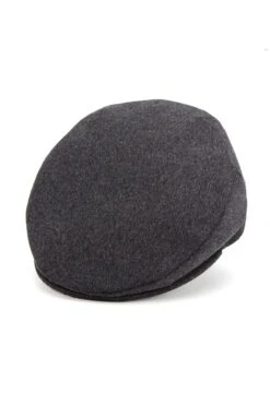 Oslo Tweed Flat Cap -Lock & Co Hatters Sales OSLO TWEED FLAT CAP DARK GREY Product Shot 1