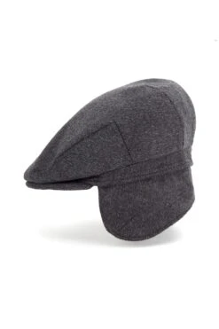 Oslo Tweed Flat Cap -Lock & Co Hatters Sales OSLO TWEED FLAT CAP DARK GREY Product Shot 3