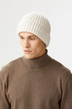 Rannoch Cream Cashmere Beanie -Lock & Co Hatters Sales RANNOCH CREAM CASHMERE BEANIE EDITED 1