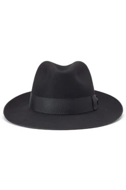 St James's Black Fedora -Lock & Co Hatters Sales ST JAMES S BLACK FEDORA Product Shot 2