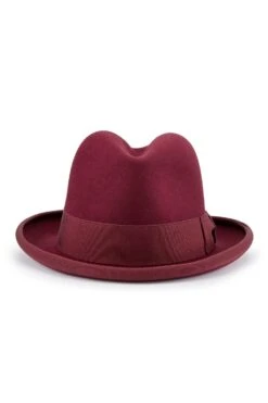 Supreme Burgundy Homburg -Lock & Co Hatters Sales SUPREME HOMBURG BURGUNDY Product Shot 3 97ab33a1 4219 49cc bf2c 1db2b232e548