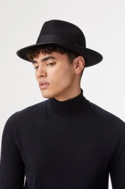 St James's Black Fedora -Lock & Co Hatters Sales StJames sBlackFedora 30893