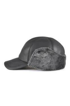 Winnipeg Sheepskin Baseball Cap -Lock & Co Hatters Sales WINNIPEG SHEEPSKIN BASEBALL CAP BLACK 2
